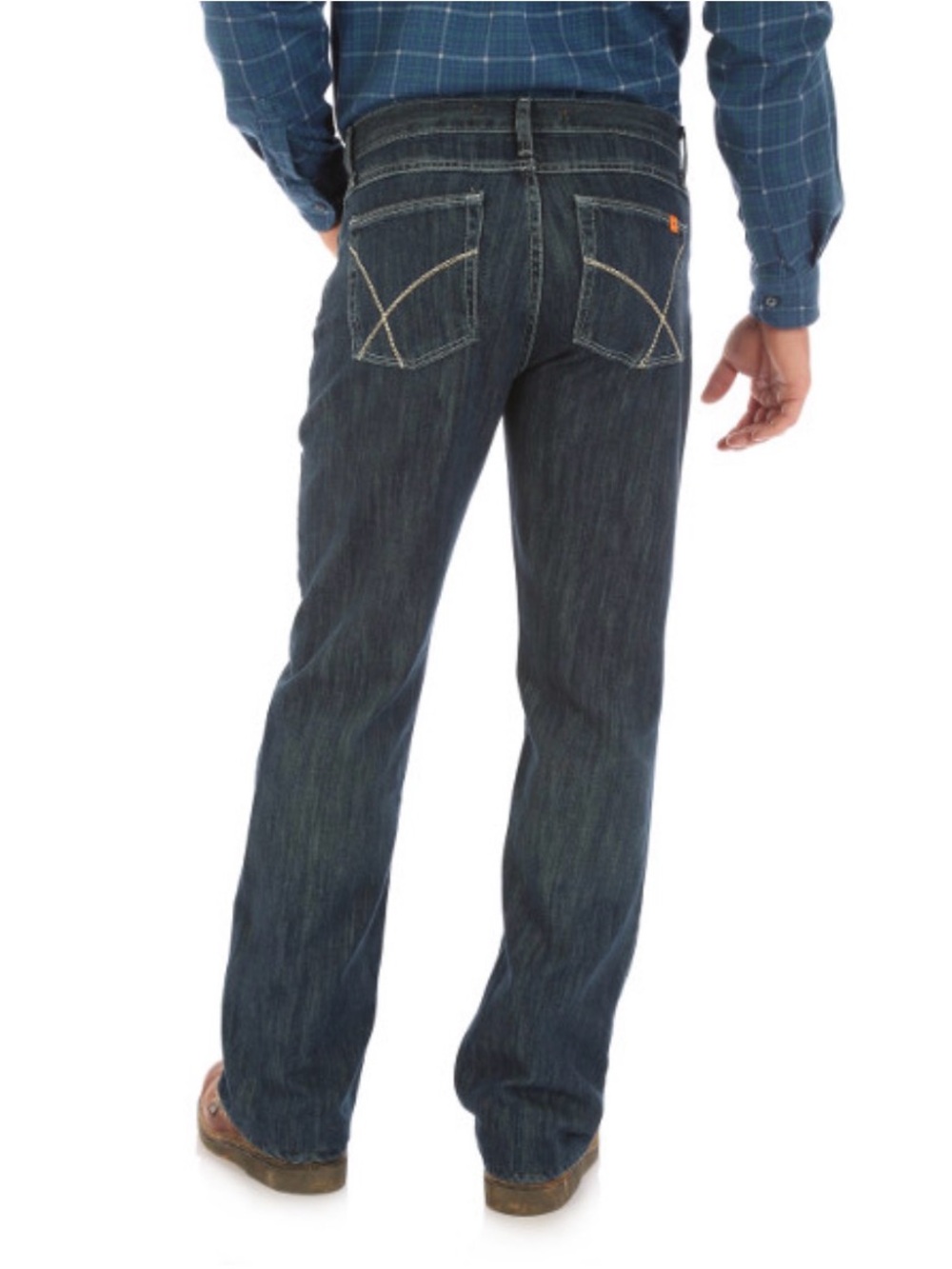Wrangler FR Men's Dark Blue Bootcut Jeans